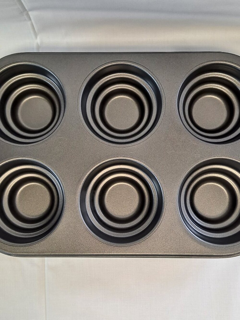Mini TIERED 6 CAKE PAN Muffin Cupcake Mold Non-Stick Round Cakelette